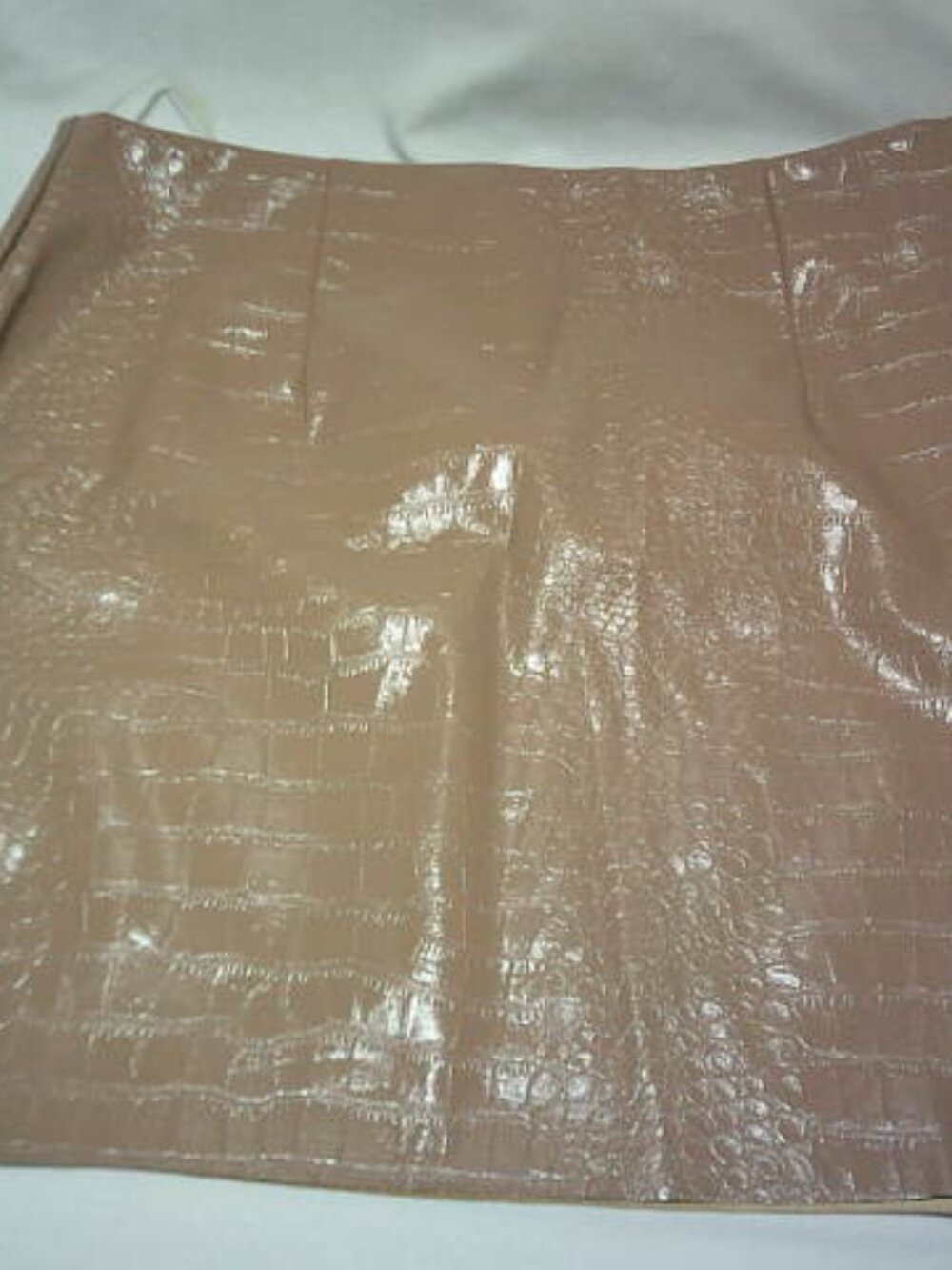 NEW STYLISH FASHION NOVA SAFE WORD MOCHA FAUX LEATHER MINI SKIRT SIZE L JRS. 👩